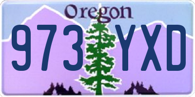 OR license plate 973YXD