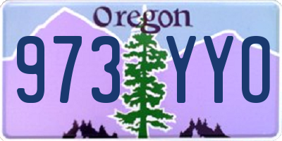 OR license plate 973YYO