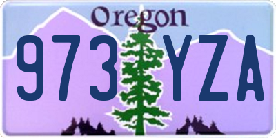 OR license plate 973YZA