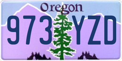 OR license plate 973YZD