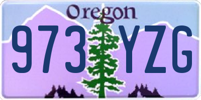 OR license plate 973YZG