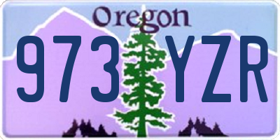 OR license plate 973YZR