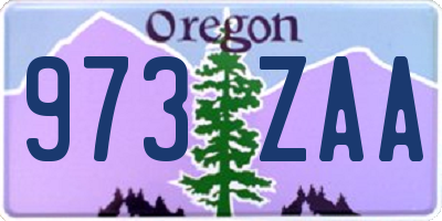 OR license plate 973ZAA