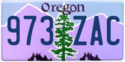 OR license plate 973ZAC