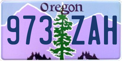 OR license plate 973ZAH