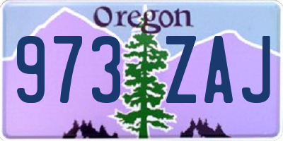 OR license plate 973ZAJ