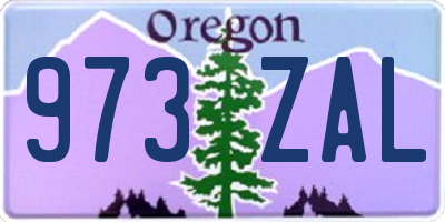 OR license plate 973ZAL