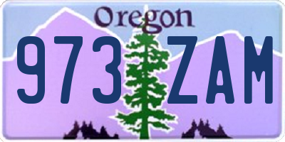 OR license plate 973ZAM