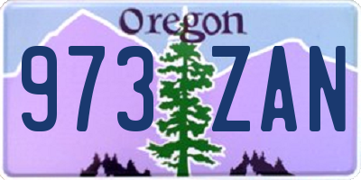 OR license plate 973ZAN