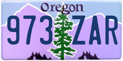 OR license plate 973ZAR