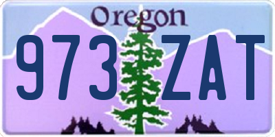 OR license plate 973ZAT