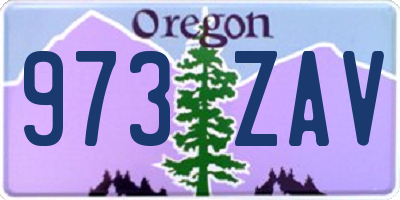 OR license plate 973ZAV