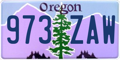 OR license plate 973ZAW