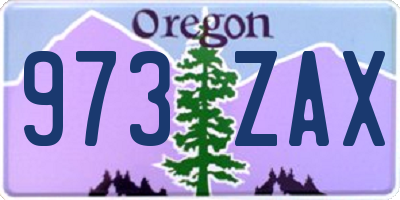 OR license plate 973ZAX
