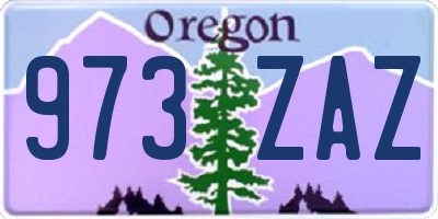 OR license plate 973ZAZ