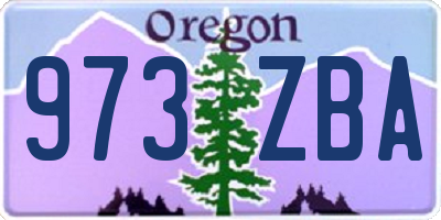 OR license plate 973ZBA