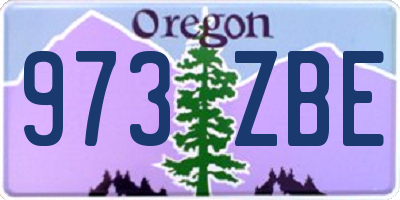OR license plate 973ZBE
