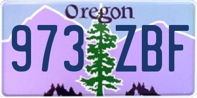 OR license plate 973ZBF