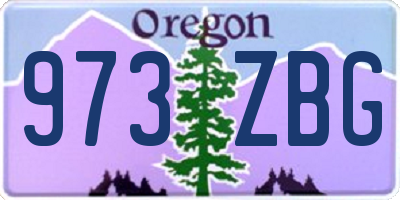 OR license plate 973ZBG