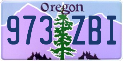OR license plate 973ZBI