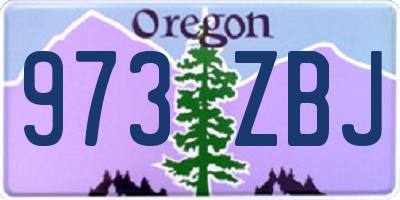 OR license plate 973ZBJ
