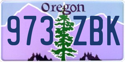 OR license plate 973ZBK