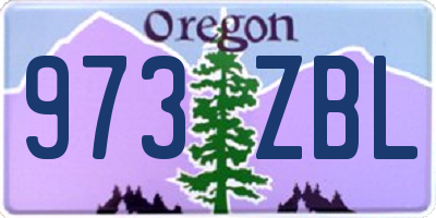 OR license plate 973ZBL
