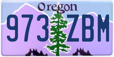 OR license plate 973ZBM