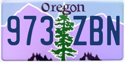 OR license plate 973ZBN