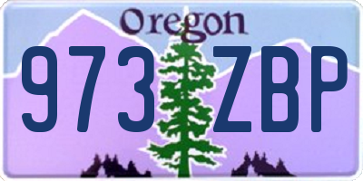 OR license plate 973ZBP