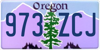 OR license plate 973ZCJ