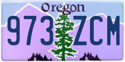 OR license plate 973ZCM