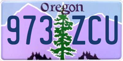 OR license plate 973ZCU
