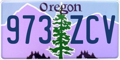 OR license plate 973ZCV