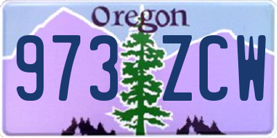 OR license plate 973ZCW