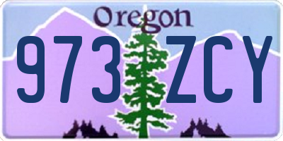 OR license plate 973ZCY