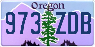 OR license plate 973ZDB