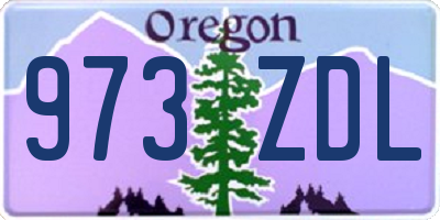 OR license plate 973ZDL
