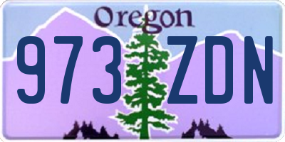 OR license plate 973ZDN