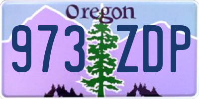 OR license plate 973ZDP
