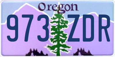 OR license plate 973ZDR