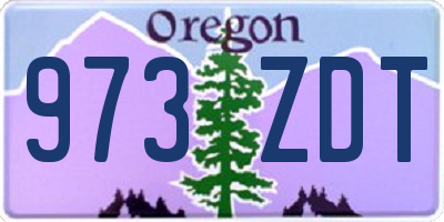 OR license plate 973ZDT