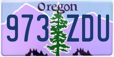OR license plate 973ZDU