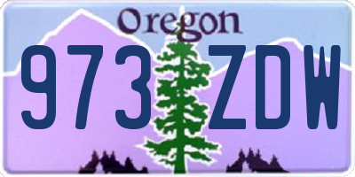 OR license plate 973ZDW