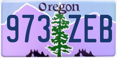OR license plate 973ZEB