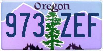 OR license plate 973ZEF