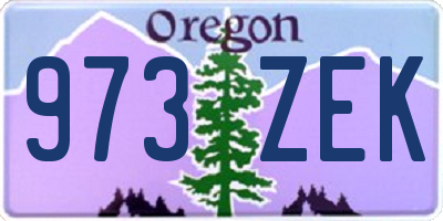 OR license plate 973ZEK