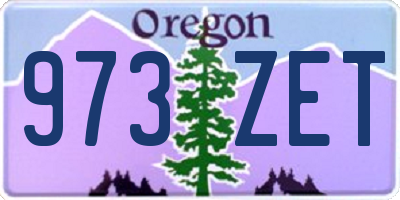 OR license plate 973ZET