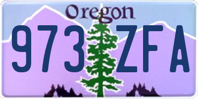 OR license plate 973ZFA
