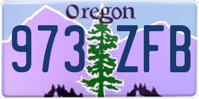 OR license plate 973ZFB